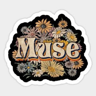 Personalized Flowers Muse Proud Name Vintage Beautiful Sticker